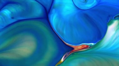 1920x1080 25 Fps. Çok Güzel Mürekkep Soyut Galaktik Renk Boyası Sıvı Doku Tasarımı Videosu.