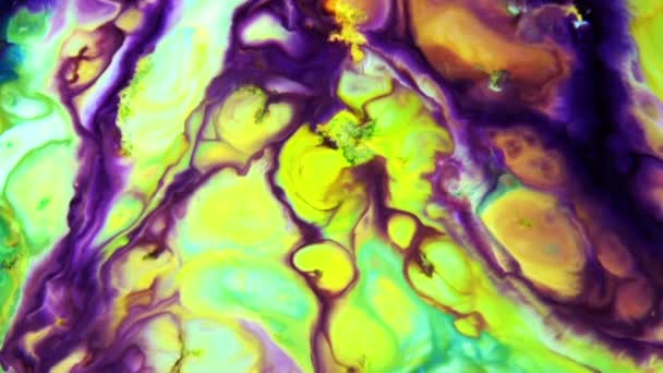 1920x1080 25 Fps. Très belle encre abstraite couleur galactique peinture liquide concept arrière-plan texture vidéo .