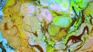 1920x1080 25 Fps. Çok Güzel Mürekkep Soyut Galaktik Renk Boyası Sıvı Doku Tasarımı Videosu.