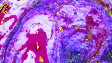 1920x1080 25 Fps. Çok Güzel Mürekkep Soyut Galaktik Renk Boyası Sıvı Doku Tasarımı Videosu.