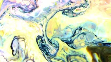 1920x1080 25 Fps. Çok Güzel Mürekkep Soyut Galaktik Renk Boyası Sıvı Doku Tasarımı Videosu.