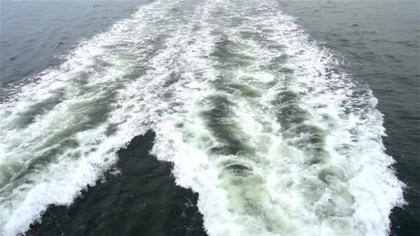 Красивый Маршрут Океанских Волн Белой Пеной — стоковое видео