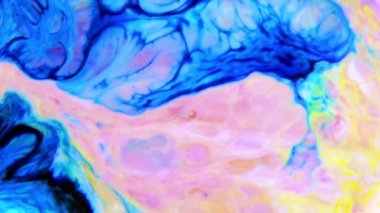 1920 x 1080 25 Fps. çok güzel mürekkep soyut Psychedelic boya sıvı hareketli arka plan doku Video.