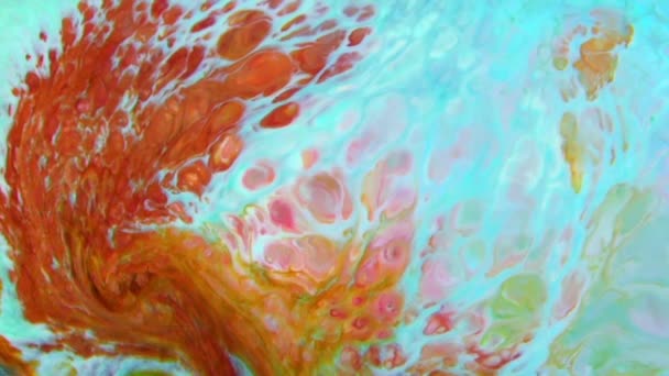 1920X1080 Fps Very Nice Ink Abstract Psychedelic Paint Liquid Motion — Stock Video