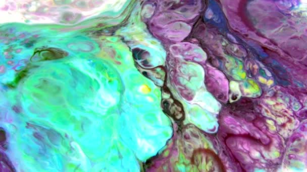 1920X1080 Fps Sehr Schöne Tinte Abstrakte Psychedelische Farbe Flüssige Bewegung — Stockvideo