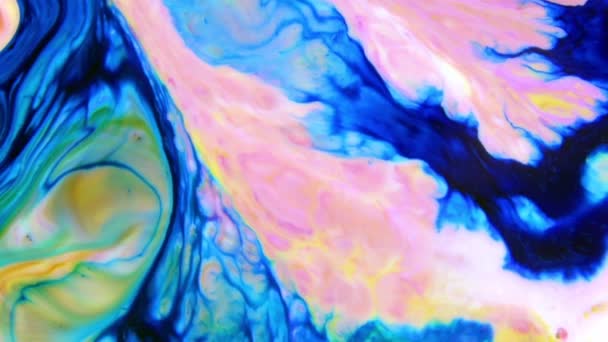 1920 1080 Fps Zeer Mooie Inkt Abstracte Psychedelische Verf Vloeibare — Stockvideo