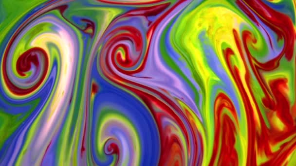 1920X1080 Fps Sehr Schöne Tinte Abstrakte Psychedelische Farbe Flüssige Bewegung — Stockvideo