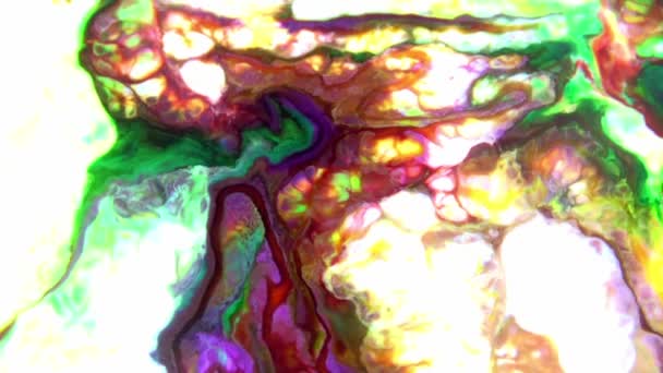 1920 1080 Fps Zeer Mooie Inkt Abstracte Psychedelische Verf Vloeibare — Stockvideo