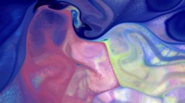 Abstract Ink Paint Movement Explode and Spread on Milky Liquid Element
