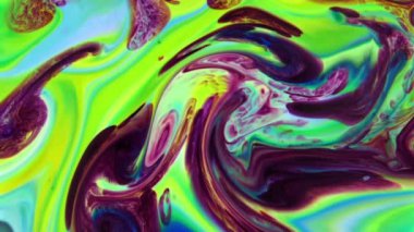 Abstract Ink Paint Movement Explode and Spread on Milky Liquid Element