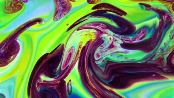 Abstract Ink Paint Movement Explode Spread Milky Liquid Element — Stok video