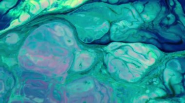 Abstract Ink Paint Movement Explode and Spread on Milky Liquid Element