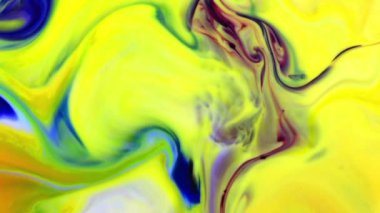 Abstract Ink Paint Movement Explode and Spread on Milky Liquid Element