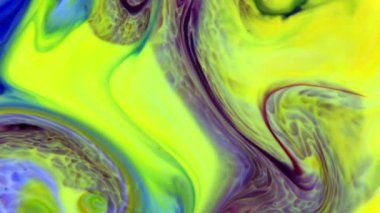 Abstract Ink Paint Movement Explode and Spread on Milky Liquid Element