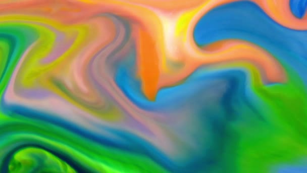Abstrakcyjny Ruch Farb Atramentowych Eksploduje Rozprzestrzenia Się Mlecznopłynnym Elemencie — Wideo stockowe