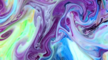 Abstract Ink Paint Movement Explode and Spread on Milky Liquid Element