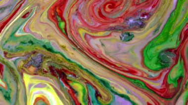 Abstract Ink Paint Movement Explode and Spread on Milky Liquid Element