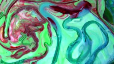 Abstract Ink Paint Movement Explode and Spread on Milky Liquid Element