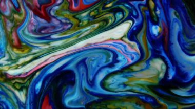 Abstract Ink Paint Movement Explode and Spread on Milky Liquid Element