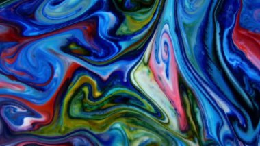 Abstract Ink Paint Movement Explode and Spread on Milky Liquid Element