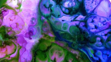 Abstract Ink Paint Movement Explode and Spread on Milky Liquid Element
