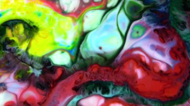 Abstract Ink Paint Movement Explode and Spread on Milky Liquid Element