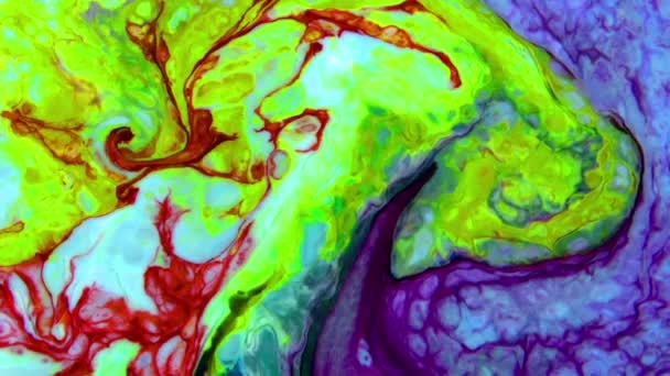 Très belle encre abstraite peinture psychédélique mouvement liquide fond texture Footage .