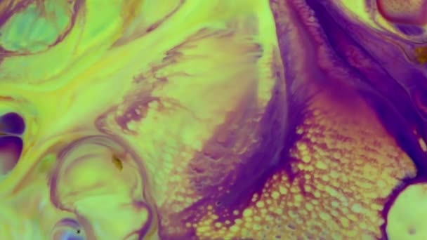 Zeer Mooie Inkt Abstract Psychedelische Verf Vloeibare Beweging Achtergrond Textuur — Stockvideo