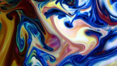 Çok Güzel Mürekkep Soyut Galaktik Renk Boyası Sıvı Doku Tasarımı Videosu.