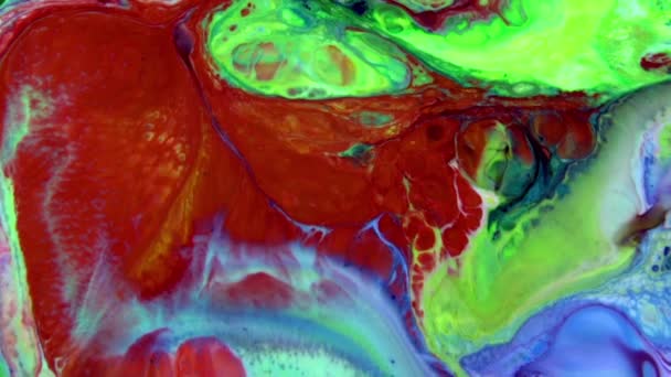 Çok Güzel Mürekkep Soyut Galaktik Renk Boyası Sıvı Doku Tasarımı — Stok video