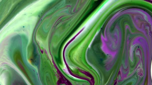 Красивая Чернила Абстрактный Галактический Цвет Paint Liquid Фон Текстура Видео — стоковое видео