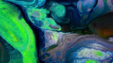 Çok Güzel Mürekkep Soyut Galaktik Renk Boyası Sıvı Doku Tasarımı Videosu.