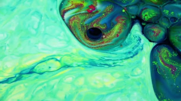 非常漂亮的墨水摘要银河彩绘液体概念背景纹理视频 — 图库视频影像