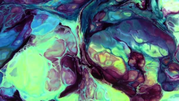 Sehr Schöne Tinte Abstrakt Galaktische Farbe Farbe Farbe Flüssiges Konzept — Stockvideo