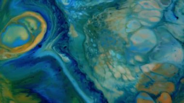 Çok Güzel Mürekkep Soyut Galaktik Renk Boyası Sıvı Doku Tasarımı Videosu.