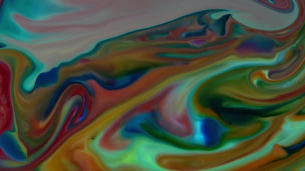 Velmi Pěkný Inkoust Abstraktní Galaktické Barvy Malování Kapalné Koncepce Pozadí — Stock video