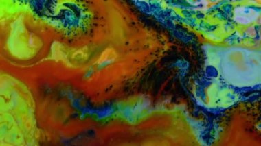 Çok Güzel Mürekkep Soyut Galaktik Renk Boyası Sıvı Doku Tasarımı Videosu.