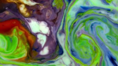 Çok Güzel Mürekkep Soyut Galaktik Renk Boyası Sıvı Doku Tasarımı Videosu.