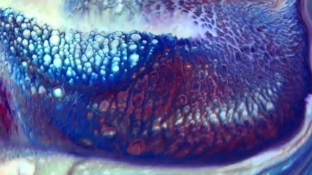 Muy Bonito Tinta Abstracto Color Galáctico Pintura Líquido Concepto Fondo — Vídeos de Stock