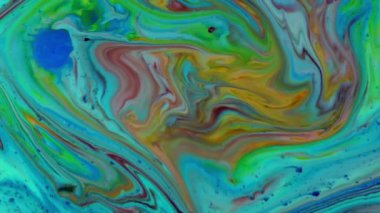 Çok Güzel Mürekkep Soyut Galaktik Renk Boyası Sıvı Doku Tasarımı Videosu.