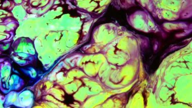 Çok Güzel Mürekkep Soyut Galaktik Renk Boyası Sıvı Doku Tasarımı Videosu.