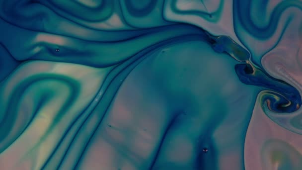 Дуже Гарне Чорнило Абстрактна Галактична Кольорова Фарба Рідка Концепція Фонова — стокове відео