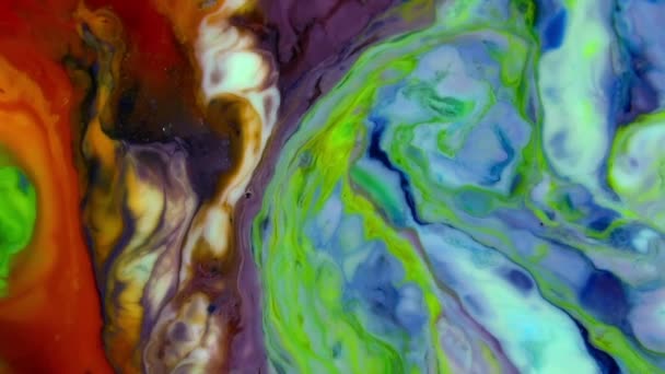 Tinta Muito Agradável Abstract Galactic Colour Paint Liquid Concept Textura — Vídeo de Stock