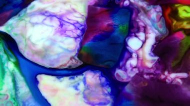 Çok Güzel Mürekkep Soyut Galaktik Renk Boyası Sıvı Doku Tasarımı Videosu.