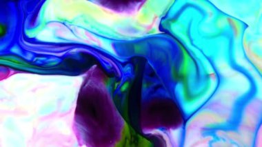 Çok Güzel Mürekkep Soyut Galaktik Renk Boyası Sıvı Doku Tasarımı Videosu.