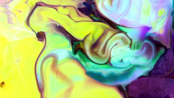 Velmi Pěkný Inkoust Abstraktní Galaktické Barvy Malování Kapalné Koncepce Pozadí — Stock video