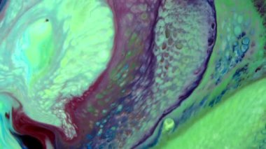 Çok Güzel Mürekkep Soyut Galaktik Renk Boyası Sıvı Doku Tasarımı Videosu.