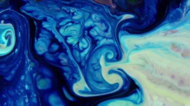 Çok Güzel Mürekkep Soyut Galaktik Renk Boyası Sıvı Doku Tasarımı Videosu.
