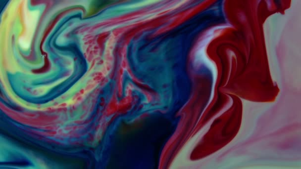 Muy Bonito Tinta Abstracto Color Galáctico Pintura Líquido Concepto Fondo — Vídeo de stock