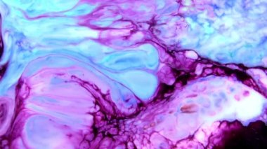 Çok Güzel Mürekkep Soyut Galaktik Renk Boyası Sıvı Doku Tasarımı Videosu.